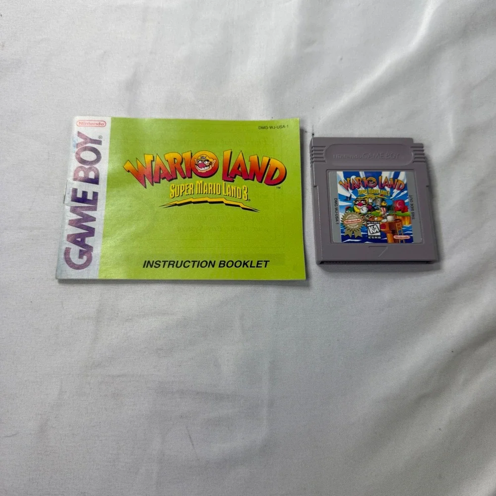 Nintendo Game Boy Wario Land Super Mario Land 3 Game Cartridge and Manual DMG-WJ